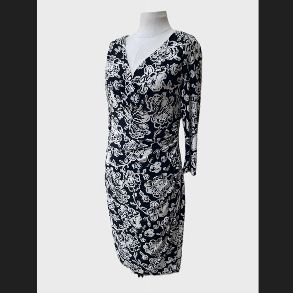 Lauren Ralph Lauren Floral Ruched Stretch Dress